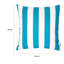 Coussin extérieur Keo, bleu turquoise, rayures blanches, carré de 20 pouces-122359163-122359166
