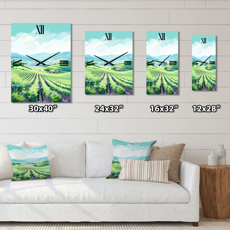 Davontai - Horloge murale moderne Vineyard, Grand