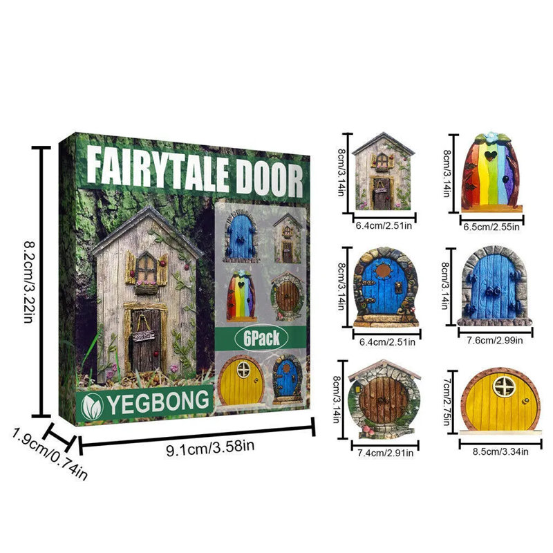 Porte de fée pour jardin 6 pièces