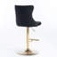 Velours pivotant noir moderne Jarrod