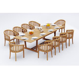 Lenong Outdoor - Piece Teak Dining Set