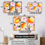 Ensemble de décorations murales jaune et rose-832361244-832361441