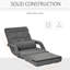 Canapé-lit convertible, gris, 5 positions réglables, chaise de lit rembourrée respirante, 21 fonctions, confort supplémentaire
