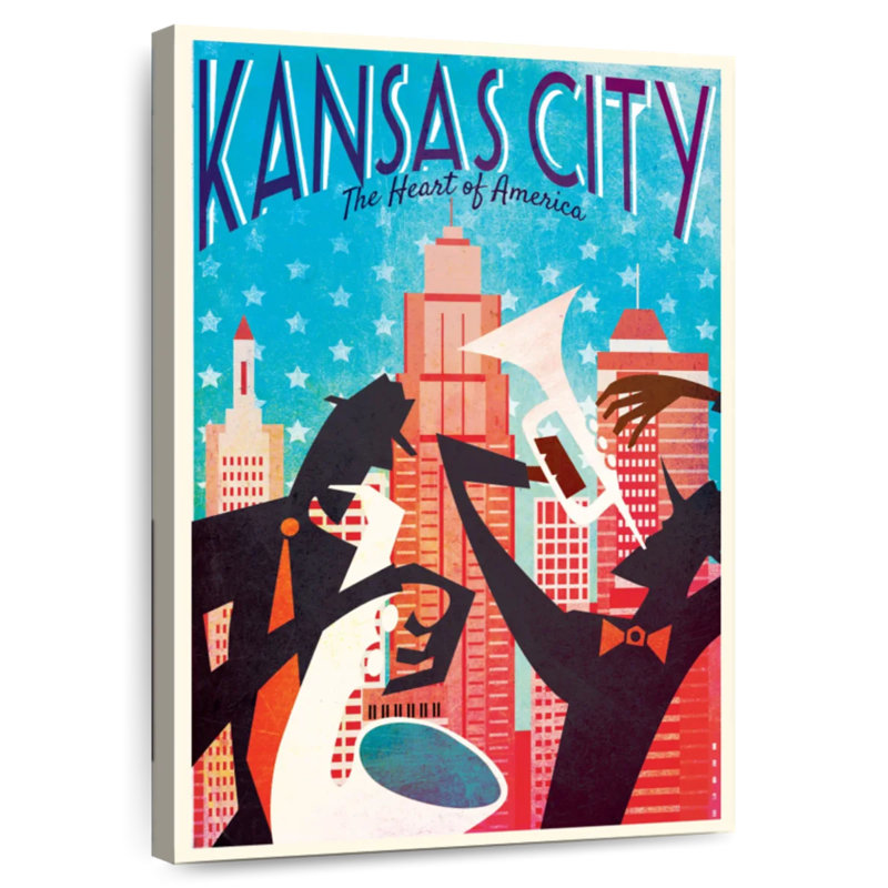 Kansas City, cœur de l'Amérique, H 24 po x l 16 po