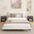  Modern Nightstand Bedside Table With Drawer Open Storage Shelf For Small Spaces -499042921