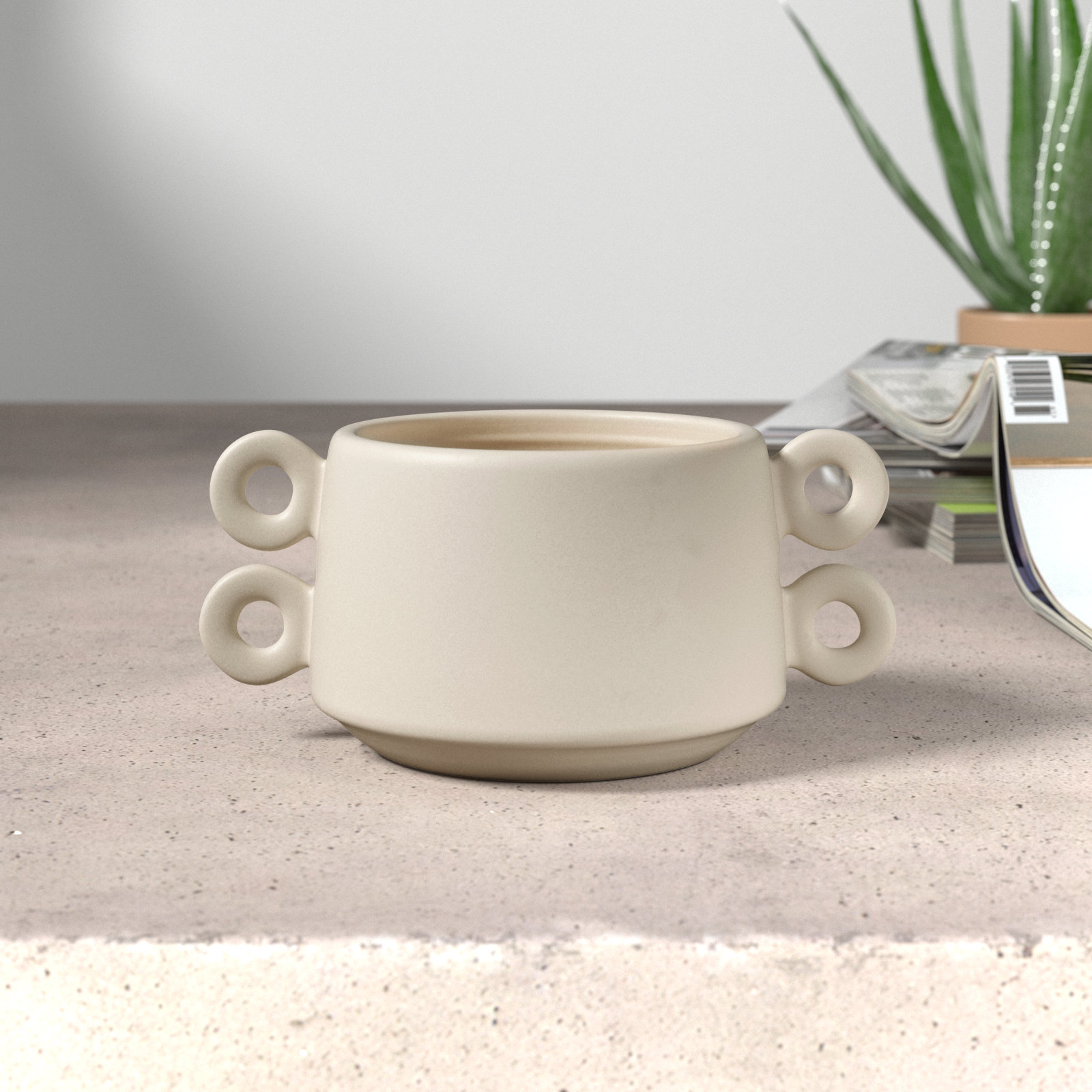 White 3.5" Ceramic Table Vase