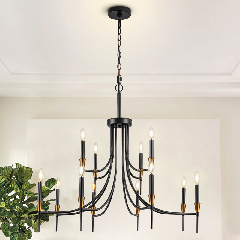 Lustre de salon à 12 lumières pour salle à manger