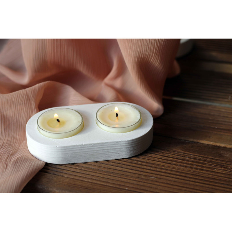 Concrete / Cement Tabletop Tealight Holder, Grey