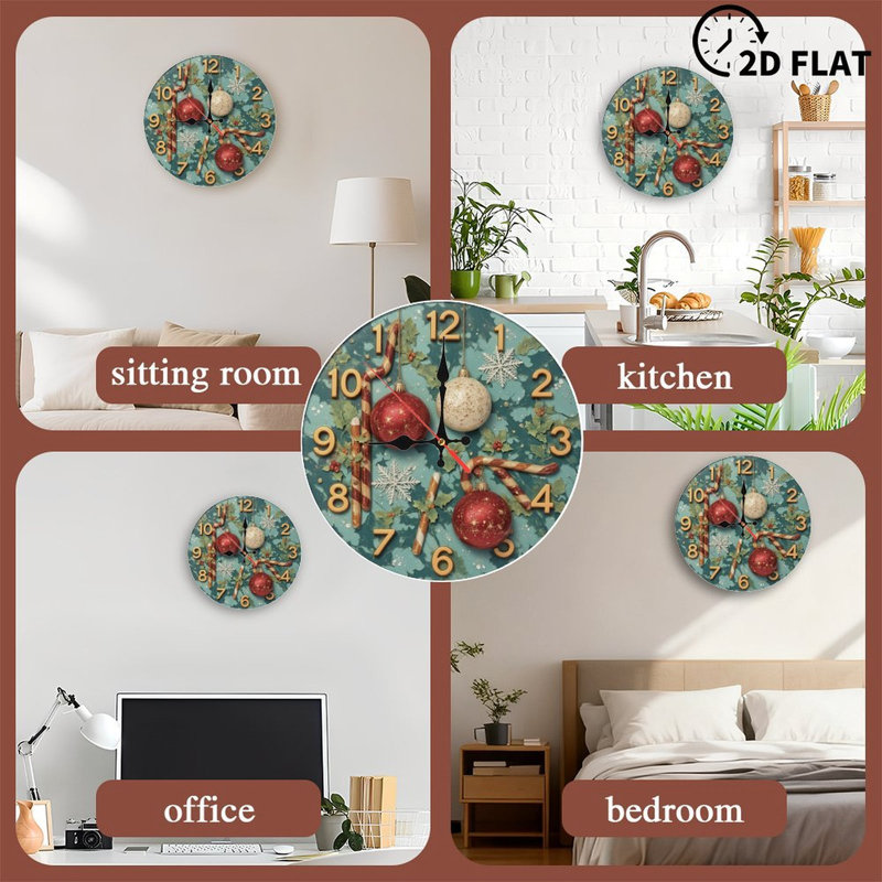 Chiffres-Noël-horloge-cadran-décor