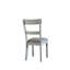 House Marchese Two Tone Gray Fabric&Pearl Gray Finish Side Chair(Set Of 2)