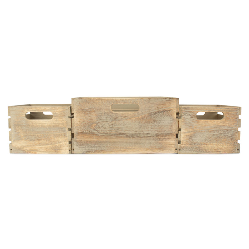 Wood 3 Piece Organiser Box Set