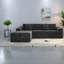 Canapé modulaire à compression, velours côtelé pelucheux 104,3 po x 68,9 po, maison moderne