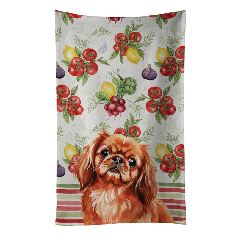 Serviette de cuisine Red Pekingese Légumes, Red Pekingese