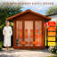Sauna en cèdre rouge pour l'extérieur Smartmak® pour 2 personnes, expérience authentique de sauna à vapeur traditionnel
