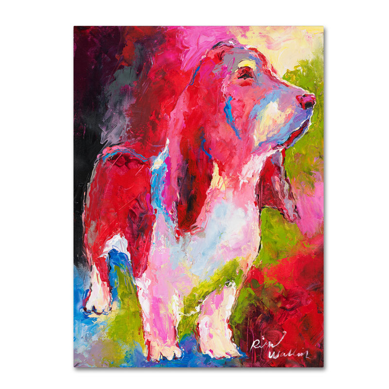 « red head », impression sur toile, H 19 po x l 14 po x P 2 po, Pas de tapis, Toile tendue