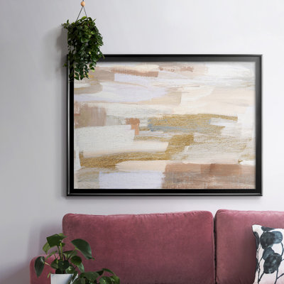 Toile tendue avec cadre doré Quartz II