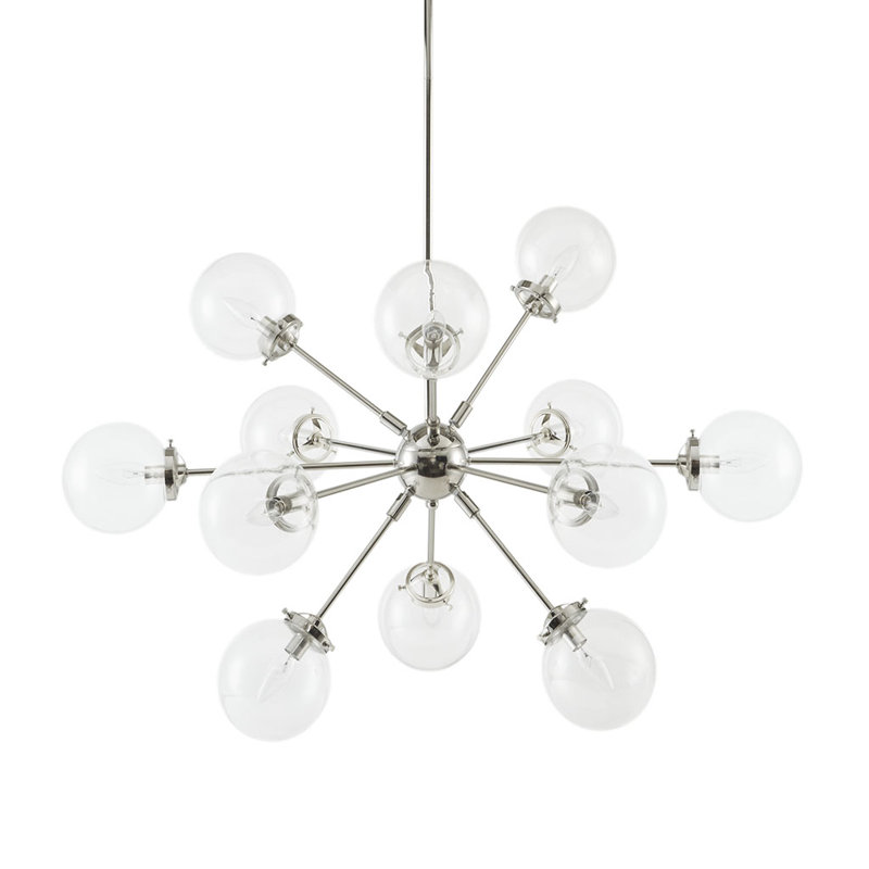 Lustre 12 lumières Gracie Mills Valdes, Chrome