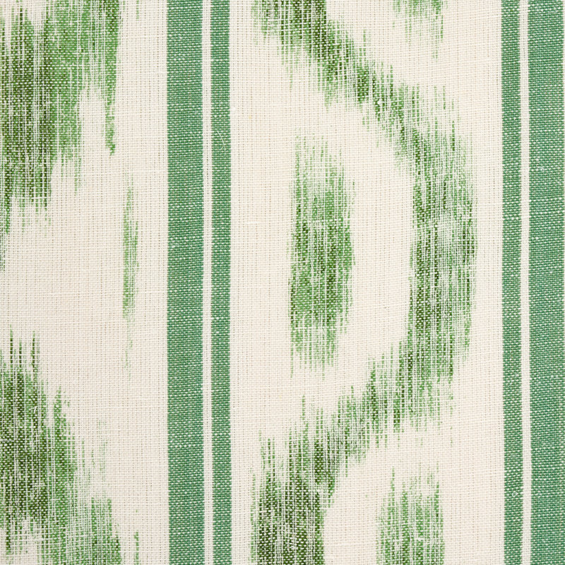 Schumacher x Mark D. Sikes Santa Monica Ikat Fabric, Leaf Green