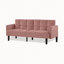 Velvet Futon Couch-1275044734