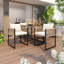 Banfield 4 - Person Patio Dining Set with Rectangular Table , Cushions Included