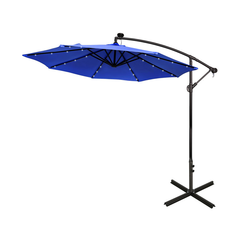 Parasol en porte-à-faux 10 pi Kinyon, Bleu royal