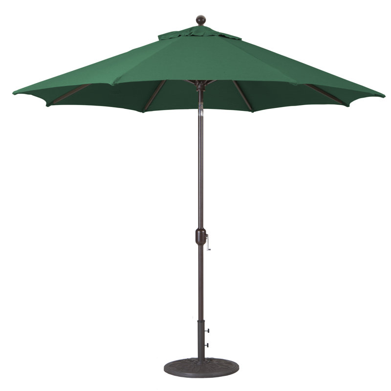 Parasol de marché 9 pi Nadasha, Noir, Vert forêt