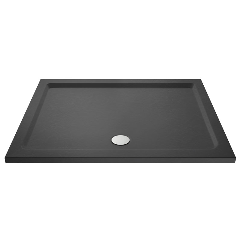 1200 x 1000 mm Acrylic Standard Shower Tray, Slate Grey