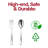 Silver Dessert Disposable Plastic Mini Flatware Set - 960 Guests-947064329