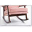 Chaise berçante d'appoint Mid-Century moderne avec structure en bois, salon rembourré confortable et fauteuil de lecture-133233983-133233984