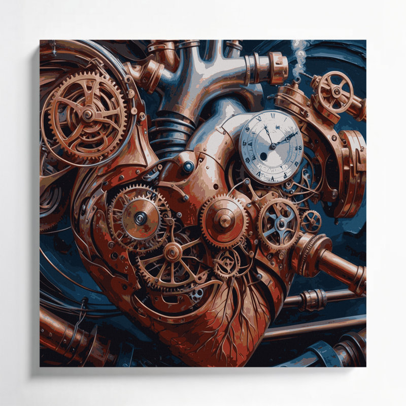 Art mural sur toile mauve Sci Fi, H 8 po x l 8 po
