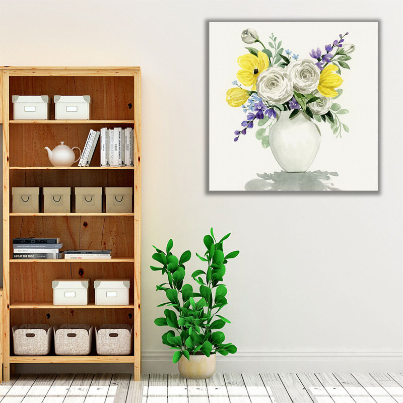 Bouquet Shadows I - reproduction d'art sur toile, H 24 po x l 24 po
