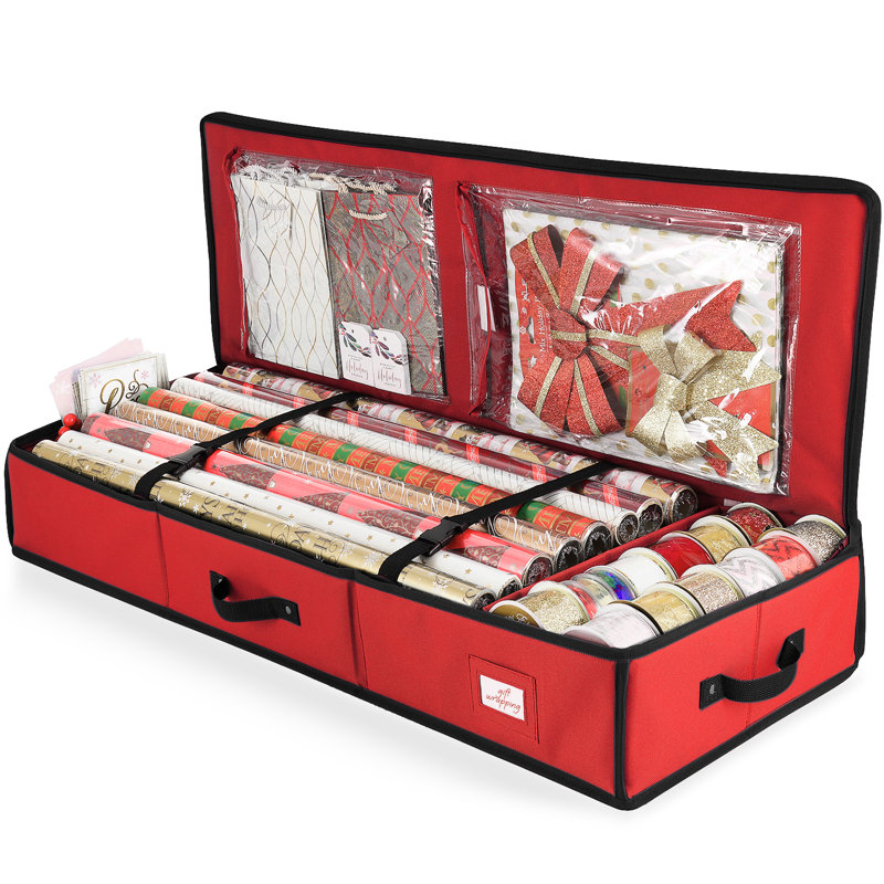 Rangement pour papier cadeau de Noël, Rouge
