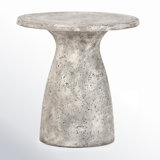 Adainville Round Concrete Outdoor Side Table