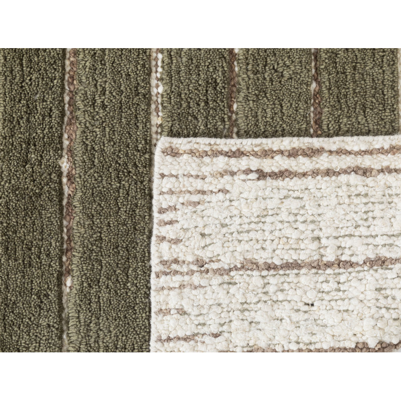 Asher Rug Hand Knotted Wool  Rug, Rectangle 5' x 8'