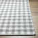 Lavande Plaid Wool Area Rug in Gray/White/Light Gray