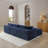 105'' Modular Sectional Sofa, Cloud Sectional Couch with Deep Seat, Modern Modular L-Shape Sofa Couch with Chaise,Upholstered Couches for Living Room Bedroom,No Assembly, (BLUE)-892238154
