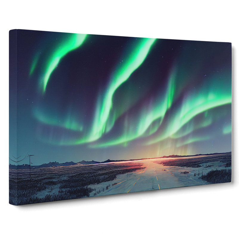 Fine Northern Lights - Wrapped Canvas, 35cm H x 50cm W x 3cm D