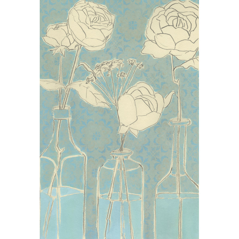 Apothecary Flowers II - Painting, 30cm H x 20cm W, Wrapped Canvas