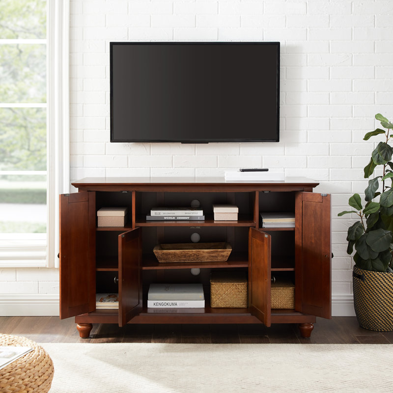 Hedon TV Stand for TVs up to 55", Vintage Mahogany