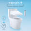 TOTO®WASHLET+® Aimes One-Piece Elongated 1.28 GPF Toilet and WASHLET C5 Bidet Seat, Cotton White