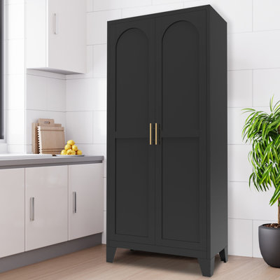 71" H Kitchen Pantry Cabinet With 4 Adjustable Shelves