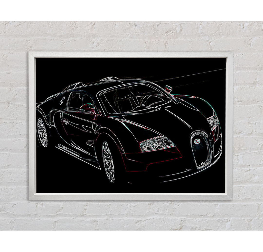 Bugatti Veyron Front - Einzelner Bilderrahmen Kunstdrucke auf Leinwand