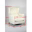 Linen Tufted Wingback Chair