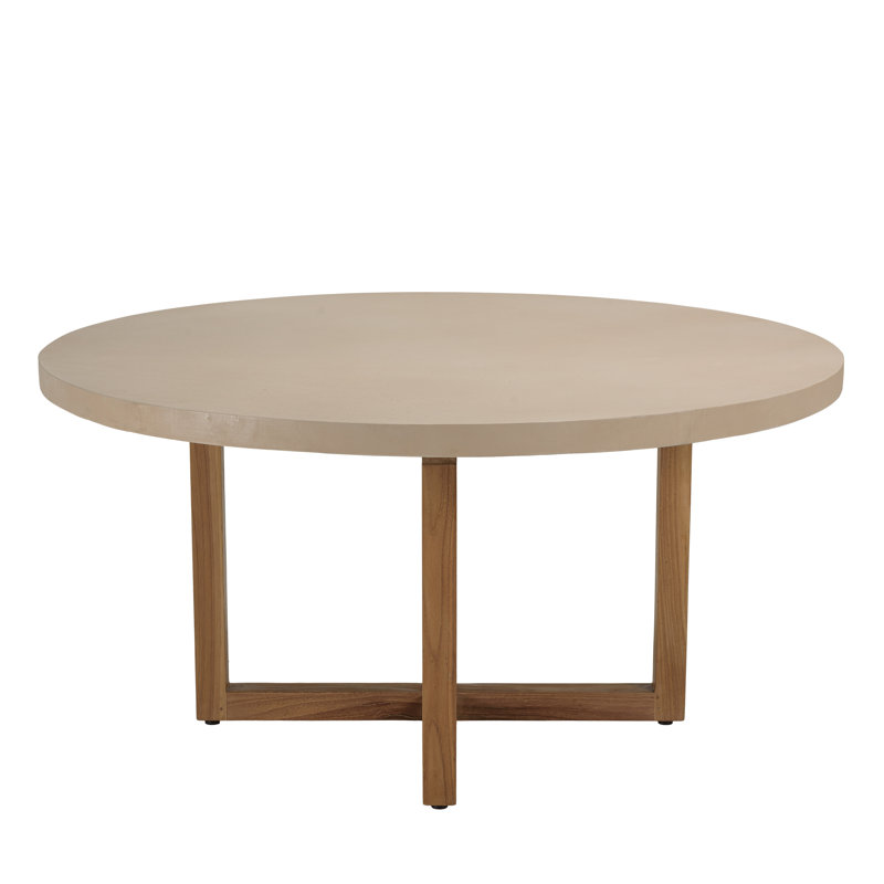 DAK Round Solid Wood Base Dining Table