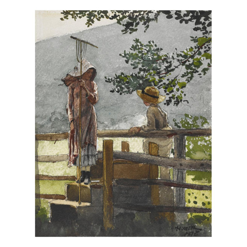 «Spring» par Winslow Homer - Estampe numérique, H 28 po x l 22 po