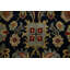 Tapis bleu marine en laine noué à la main de conception unique 8 pi 9 po x 12 pi 7 po New Age