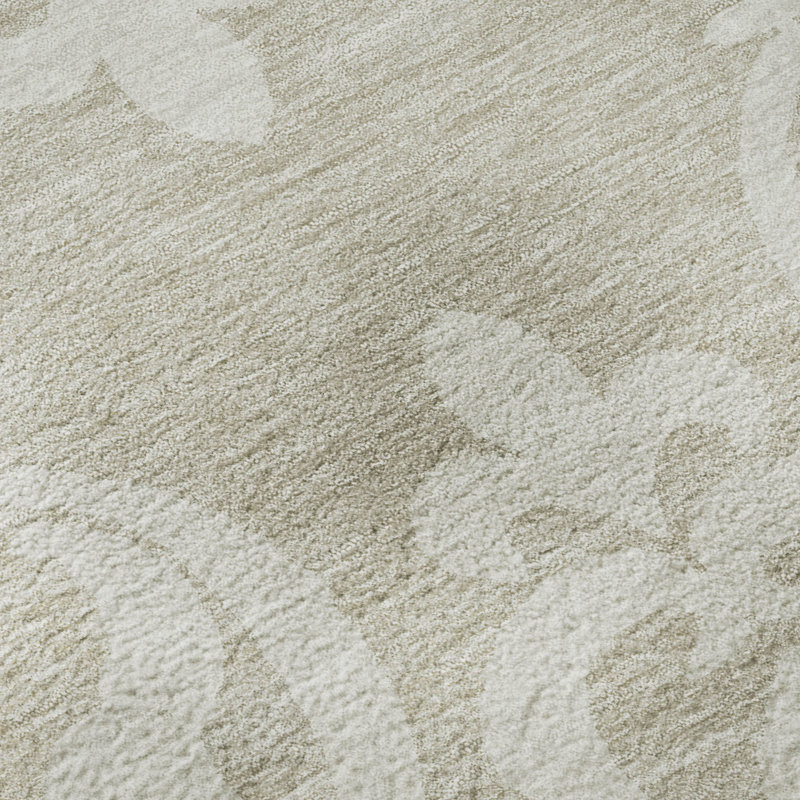 Premium Machine Washable Prisco Beige Rug, Rectangle 8' x 10'