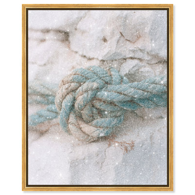 Toile Stone Grip II imprimée motif nautique et plage avec reflets de poussière de diamant par Oliver Gal
