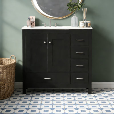 Ensemble de meuble-lavabo avec lavabo en céramique