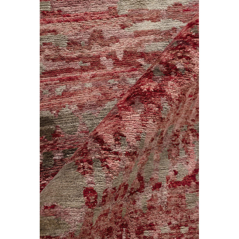 Edo Silk Abstract Indoor Rug, Rectangle 4' x 6'